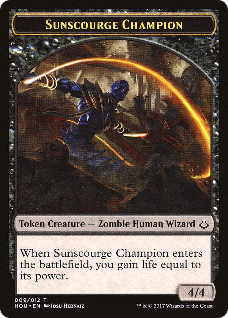 Sunscourge Champion // Zombie Double-Sided Token [HOU - 9 // 20]