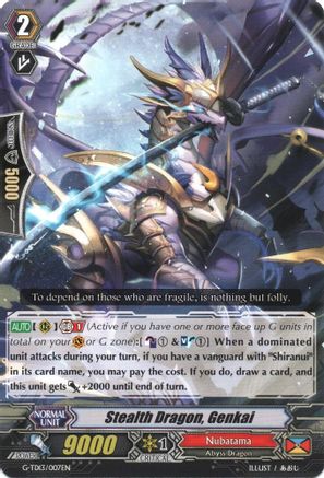 Stealth Dragon, Genkai (G-TD13/007EN) - G-TD13: Evil Eye Sovereign
