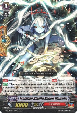 Isolation Stealth Rogue, Matsuba (G-TD13/013EN) - G-TD13: Evil Eye Sovereign