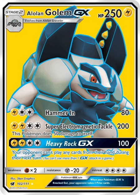 Alolan Golem GX Full Art