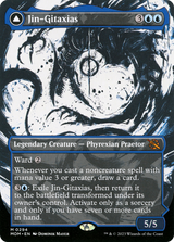 Jin-Gitaxias (Showcase) (MOM-294) - March of the Machine: (Showcase) (Borderless) Foil