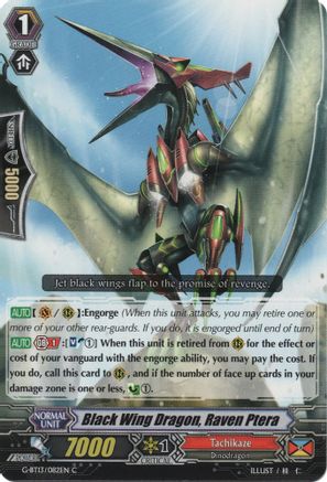 Black Wing Dragon, Raven Ptera (G-BT13/082EN) - G-BT13: Ultimate Stride