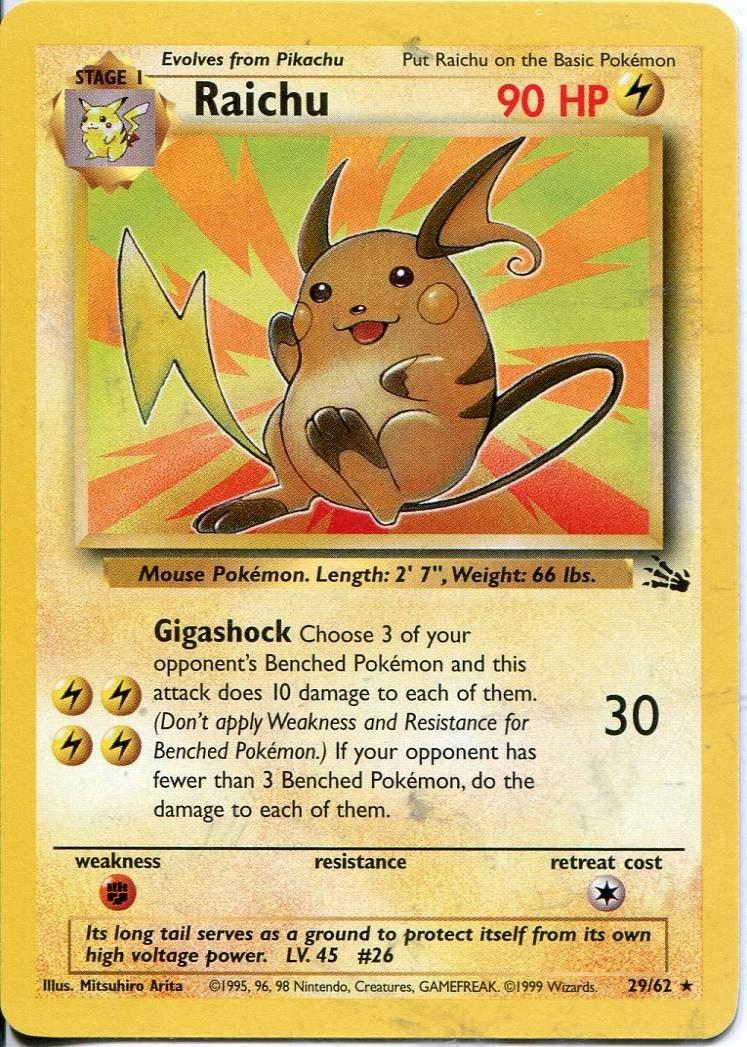 Raichu (29) 029  - Unlimited Fossil - Rare