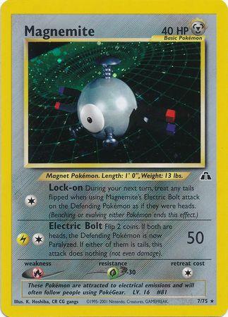 Magnemite (7) 007/75  - Unlimited Holofoil Neo Discovery - Holo Rare