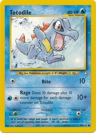 Totodile (80) 080  - Unlimited Neo Genesis - Common