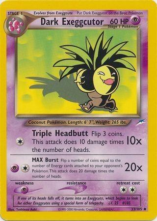 Dark Exeggcutor 033/105  - Unlimited Neo Destiny - Uncommon