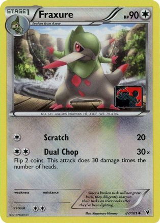 Fraxure 087/101  - Reverse Holofoil League & Championship Cards - Promo