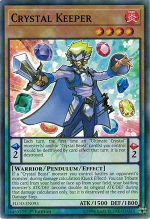 Crystal Keeper (FLOD-EN093) - Flames of Destruction 1st Edition