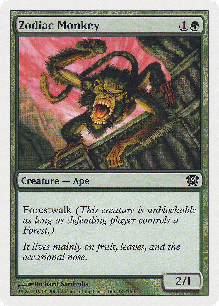 Zodiac Monkey (9ED-) - 9th Edition