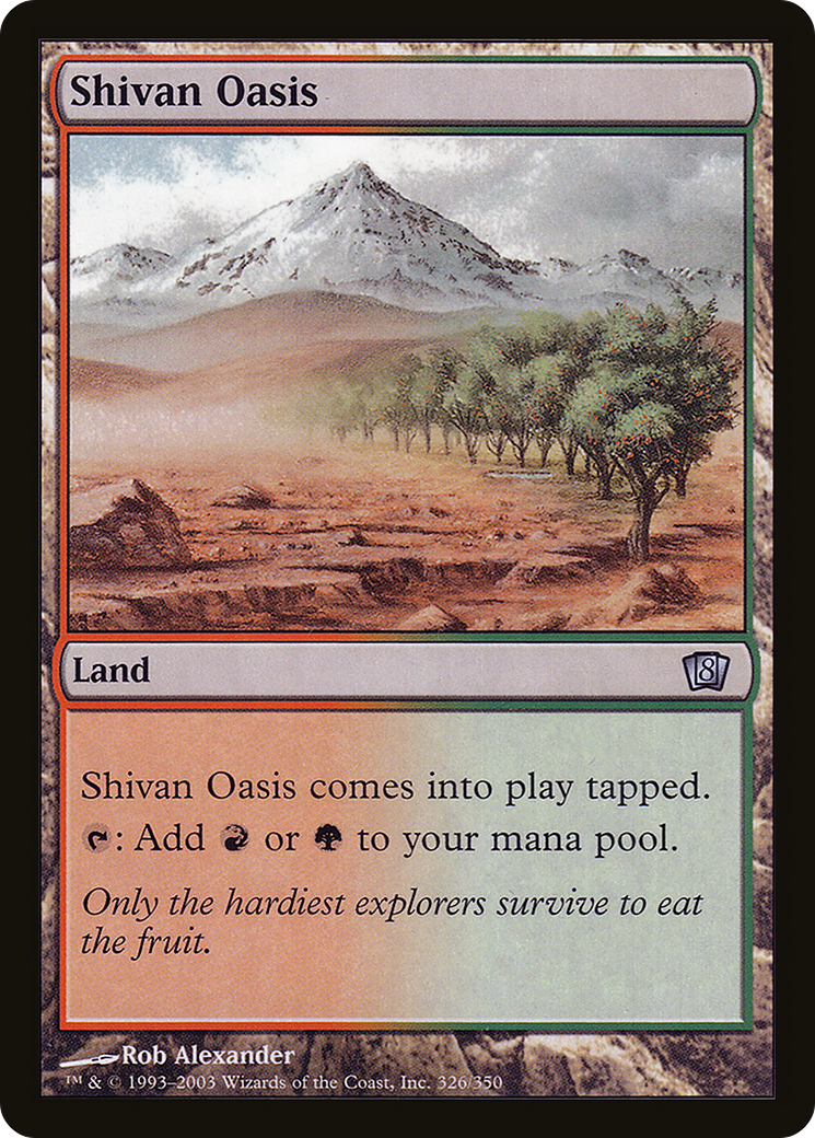 Shivan Oasis (8ED-326) - 8th Edition Foil