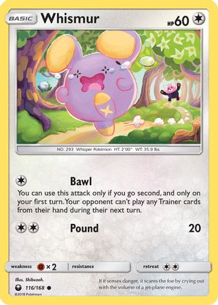 Whismur (116) 116  - Reverse Holofoil SM  Celestial Storm - Common