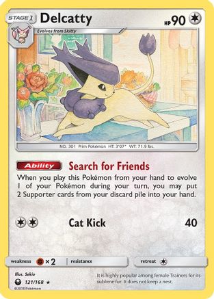 Delcatty 121  - Reverse Holofoil SM  Celestial Storm - Holo Rare