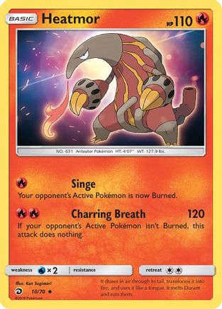 Heatmor 010  - Reverse Holofoil Dragon Majesty - Uncommon