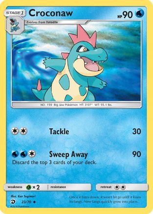 Croconaw 023/70  - Reverse Holofoil Dragon Majesty - Uncommon