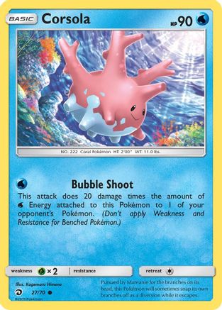 Corsola 027/70  - Reverse Holofoil Dragon Majesty - Common