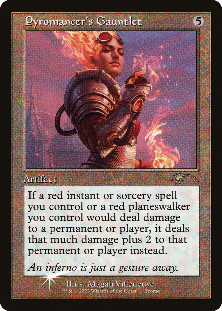Pyromancer's Gauntlet (Retro Frame) (MEDIA-001) - Media and Collaboration Promos Foil