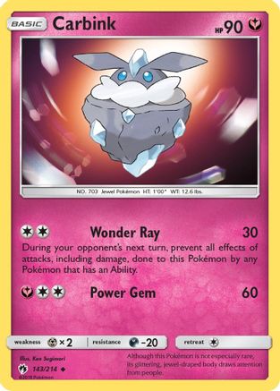 Carbink (143) 143/214  - Reverse Holofoil SM  Lost Thunder - Uncommon
