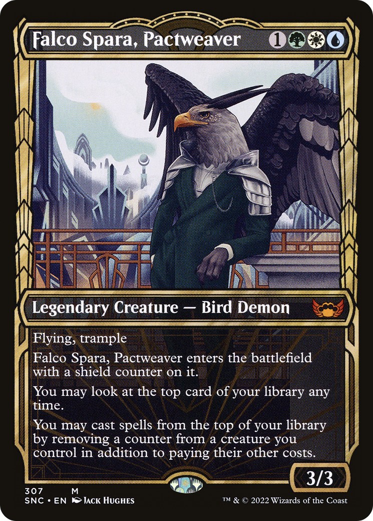 Falco Spara, Pactweaver (Showcase) (SNC-307) - Streets of New Capenna: (Showcase) Foil