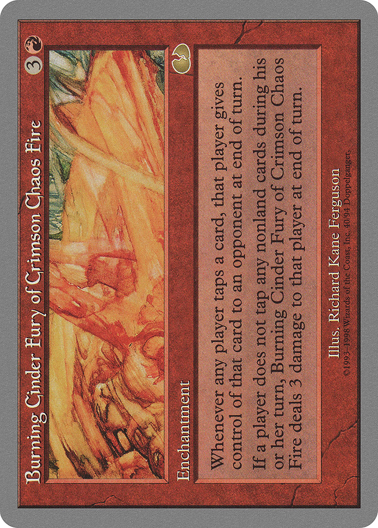 Burning Cinder Fury of Crimson Chaos Fire [UGL - 40]