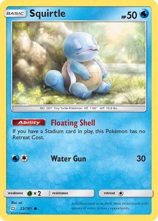 Squirtle (22) 022  - Reverse Holofoil SM  Team Up - Common