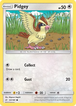 Pidgey (121) 121  - Reverse Holofoil SM  Team Up - Common