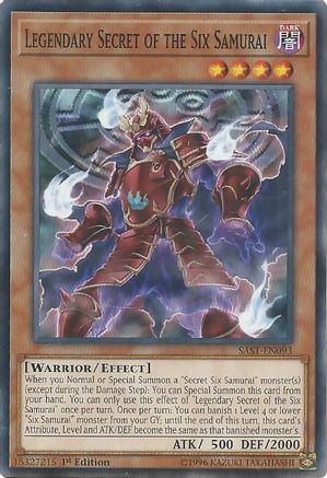 Legendary Secret of the Six Samurai (SAST-EN093) - Savage Strike 1st Edition