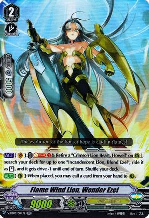 Flame Wind Lion, Wonder Ezel (V-BT03/018EN) - V-BT03: Miyaji Academy CF Club