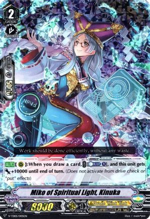 Miko of Spiritual Light, Kinuka (RRR Foil) (V-TD05/005EN) - V-TD05: Misaki Tokura