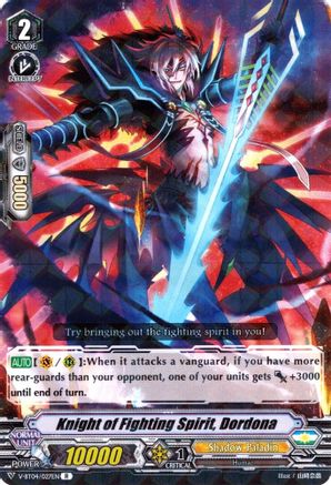 Knight of Fighting Spirit, Dordona (V-BT04/027EN) - V-BT04: Vilest! Deletor