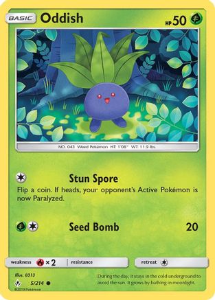 Oddish (5) 005  SM  Unbroken Bonds - Common