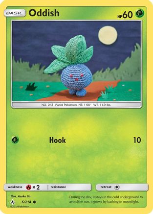Oddish (6) 006  - Reverse Holofoil SM  Unbroken Bonds - Common