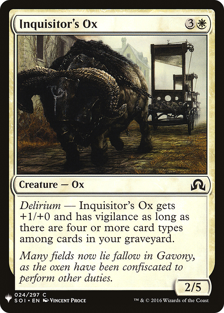 Inquisitor's Ox [LIST - 24]