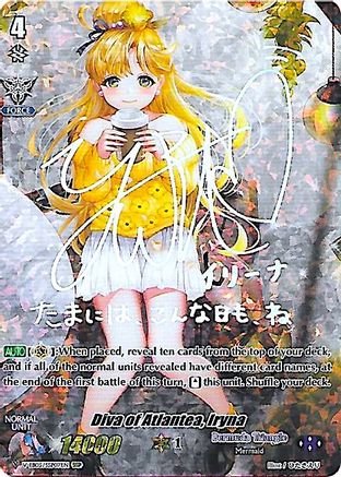 Diva of Atlantea, Iryna (SSP) (Silver Signature) (V-EB05/SSP07EN) - V-EB05: Primary Melody