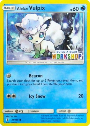 Alolan Vulpix - 21/145 (Build-A-Bear Workshop Exclusive) [MCAP - 021/145]