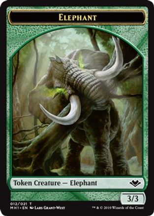 Elephant // Spirit Double-Sided Token [MH1 - 12 // 16]