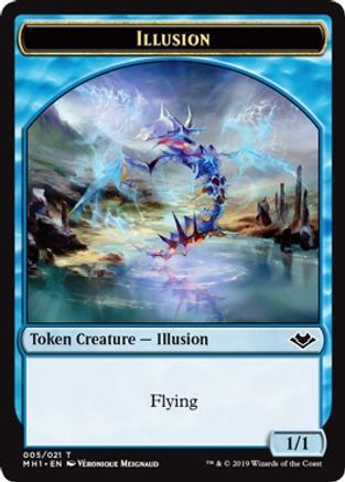 Illusion // Emblem - Serra the Benevolent Double-Sided Token [MH1 - 5 // 20]