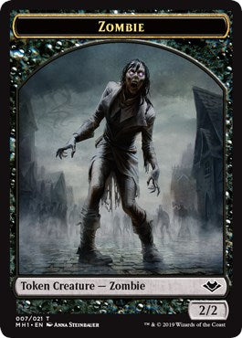 Zombie // Rhino Double-Sided Token [MH1 - 7 // 13]