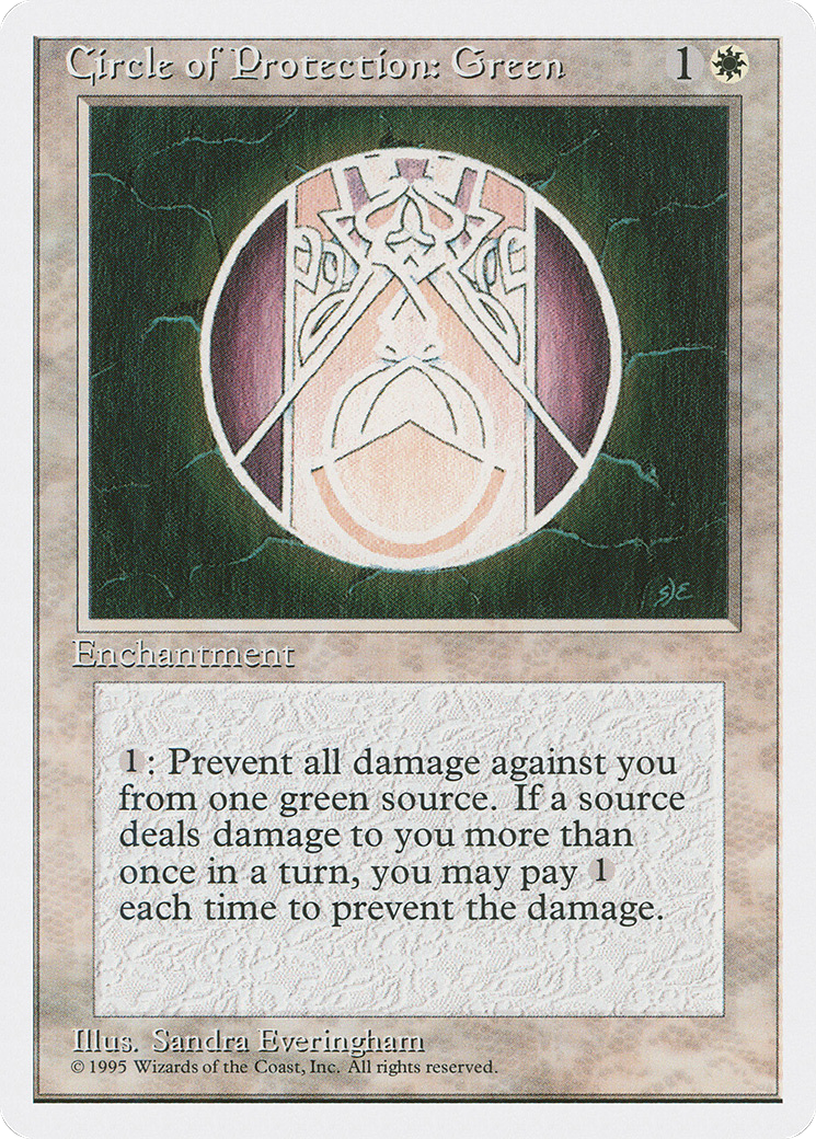 Circle of Protection: Green [4ED - N/A]