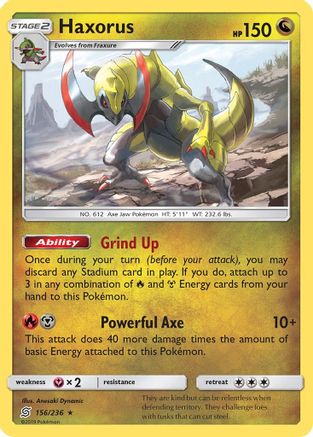 Haxorus 156/236  - Holofoil SM  Unified Minds - Holo Rare