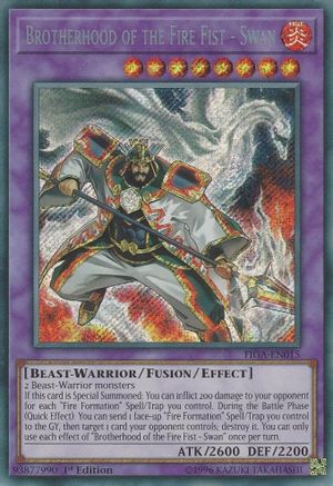 Brotherhood of the Fire Fist - Swan (FIGA-EN015) - Fists of the Gadgets 1st Edition