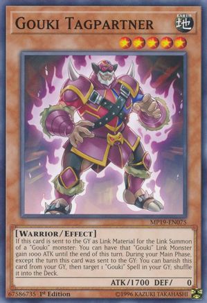Gouki Tagpartner (MP19-EN075) - 2019 Gold Sarcophagus Tin Mega Pack 1st Edition