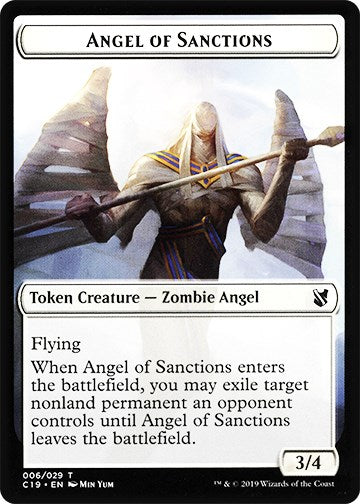Angel of Sanctions // Horror Double-Sided Token [C19 - 6 // 23]