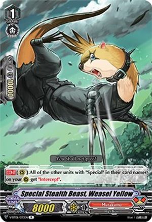 Special Stealth Beast, Weasel Yellow (V-BT06/033EN) - V-BT06: Phantasmal Steed Restoration