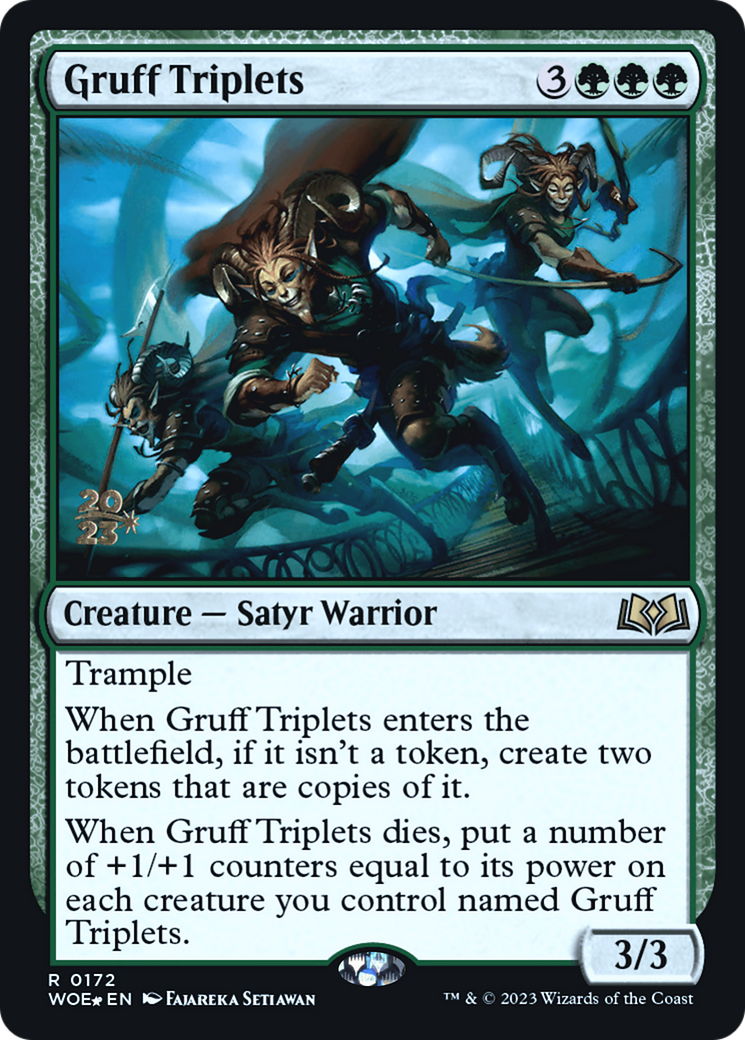 Gruff Triplets (PRE-172) - Wilds of Eldraine Promos Foil