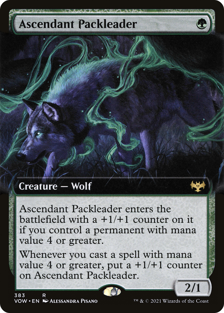 Ascendant Packleader (VOW-383) - Innistrad: Crimson Vow: (Extended Art)