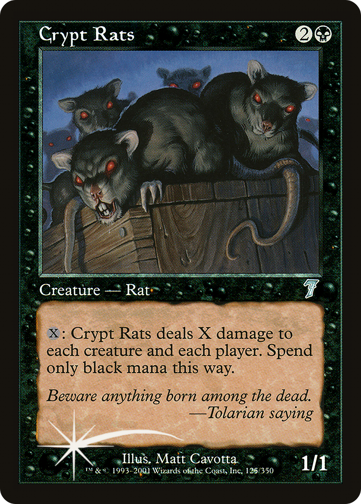 Crypt Rats (7ED-125★) - 7th Edition Foil