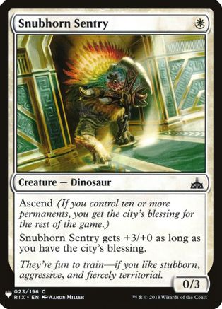 Snubhorn Sentry [LIST - 23]