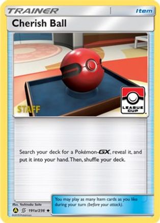Cherish Ball 191a/236  - Reverse Holofoil League & Championship Cards - Promo