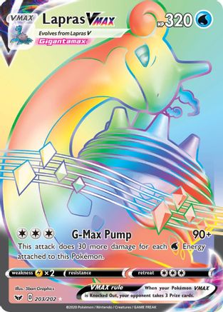 Lapras VMAX (Secret) [SWSH01 - 203/202]