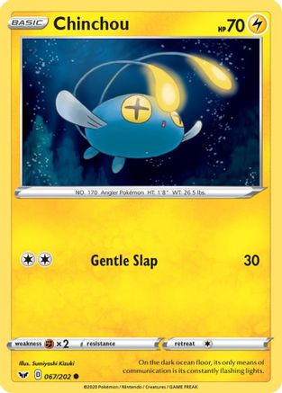 Chinchou (067) 067/202  SWSH01 Sword & Shield Base Set - Common